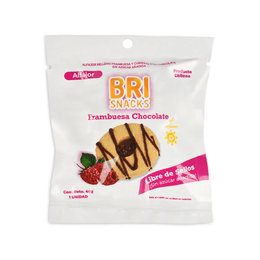 Alfajor Delicia Frambuesa Chocolate Sin Azúcar Brisnacks - 40 grs