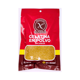Gelatina en Polvo Sin Gluten - 100 grs El Pueblo
