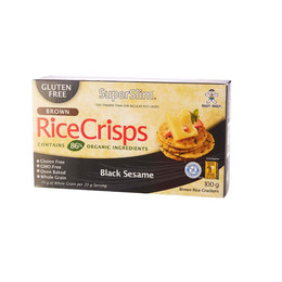 Rice Crisps, Galleta de Arroz Integral Sin Gluten, Sabor Sésamo - 100 grs 