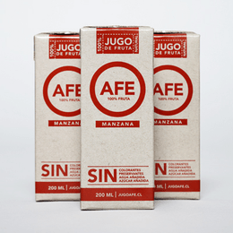 AFE Pack 24 Jugo de Fruta Sabor Manzana - 200 ml