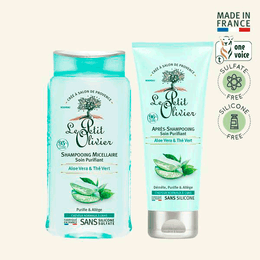 Dúo Purificante Shampoo y Acondicionador Cabello Normal a Graso Aloe Vera / Té Verde