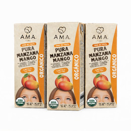  Pack 3 AMA Jugo de Fruta Manzana Mango Orgánico - 200 ml