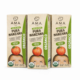 Pack 3 AMA Jugo de Fruta Manzana Orgánico - 200 ml