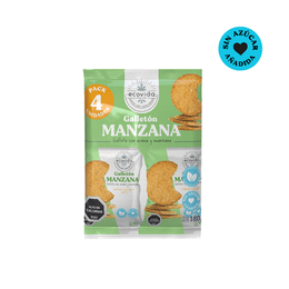 Pack 4 Ecovida Galletón Avena Manzana - 160 grs