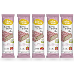 Pack 5 Barrita de Arroz Sabor Yogurt Frutilla - 12 grs
