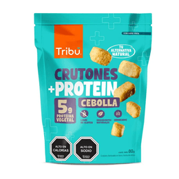 Crutones Protein Cebolla Libre de Gluten - 80 grs Tribu