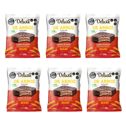 Pack 6 Alfajor de Arroz Mantequilla de Maní Deluxe - 28 grs