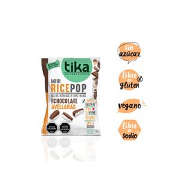 Pack 18 Tika Mini Rice Pop Chocolate Avellana - 22 grs