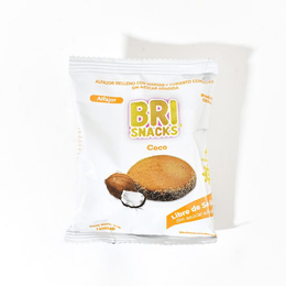 Alfajor Manjar Coco Sin Azúcar Brisnacks - 40 grs