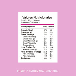 Cabrita Puripop Endulzadas - 25 grs 