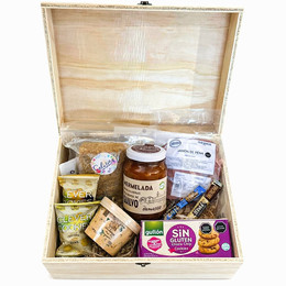 PACK REGALO DESAYUNO (CAJA MADERA)