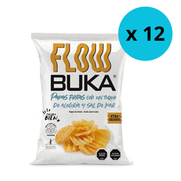 Pack 12 Buka Papas Fritas Flow con Sal de Mar - 35 grs