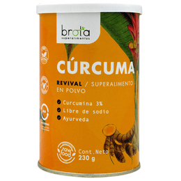 Cúrcuma en Polvo Marca Brota - 230 grs 