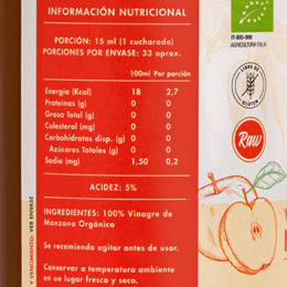 Vinagre de Manzana Orgànico - 500 ml Manare