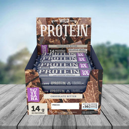 Caja Wild Protein Vegana Chocolate Bitter - 16 unidades
