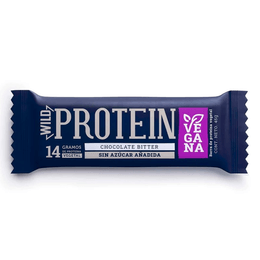 Caja Wild Protein Bar Vegana Chocolate Bitter (14 grs de Proteina) - 45 grs