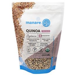 Quinoa Tricolor Orgánica - 400 grs Manare