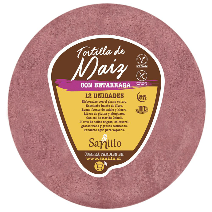 Tortilla de Maíz­ con Betarraga 17cm - 12 unidades - Betarraga.png