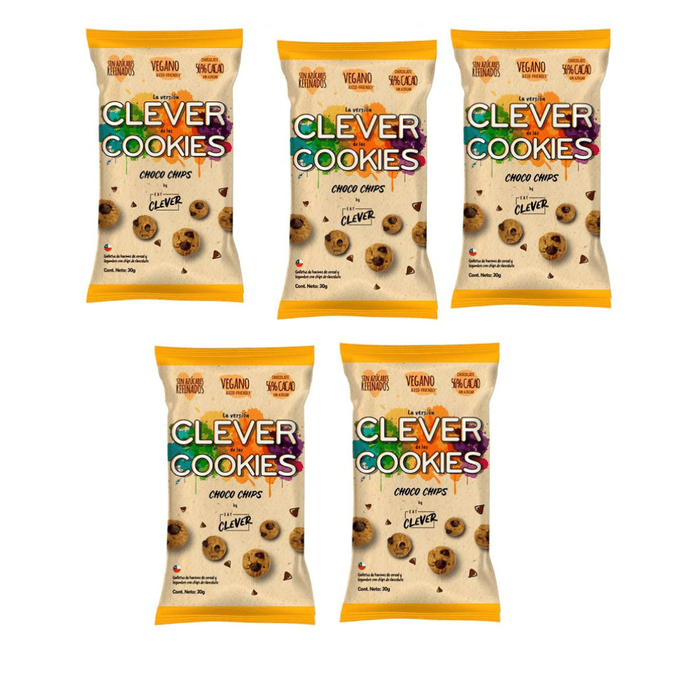 Pack 5 Galletas Clever Cookies Choco Chips - 30 Grs - Untitled design (9).png