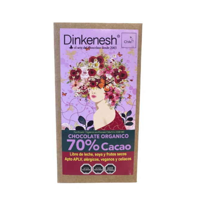 Dinkenesh Barra de Chocolate Orgánico 70% Cacao - 100 grs  - Diseño sin título - 2026-03-10T165722.076.png