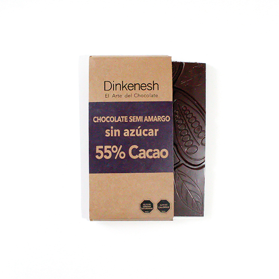 Dinkenesh Tableta de Chocolate Semi-amargo 55% Cacao SIN AZÚCAR - 90 grs - Productos-26.png