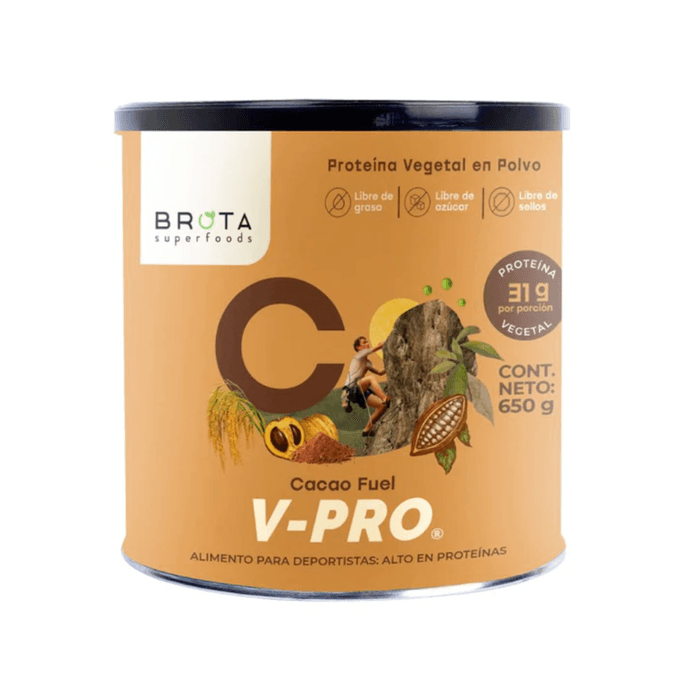 Proteína Vegetal V-Pro Cacao Fuel (31g de proteína) - 650 grs - Ingredientes Agua de cocción, papas, zanahorias, zapallo italiano, carne de vacuno (11%), porotos verdes y aceite de canola. (4).png