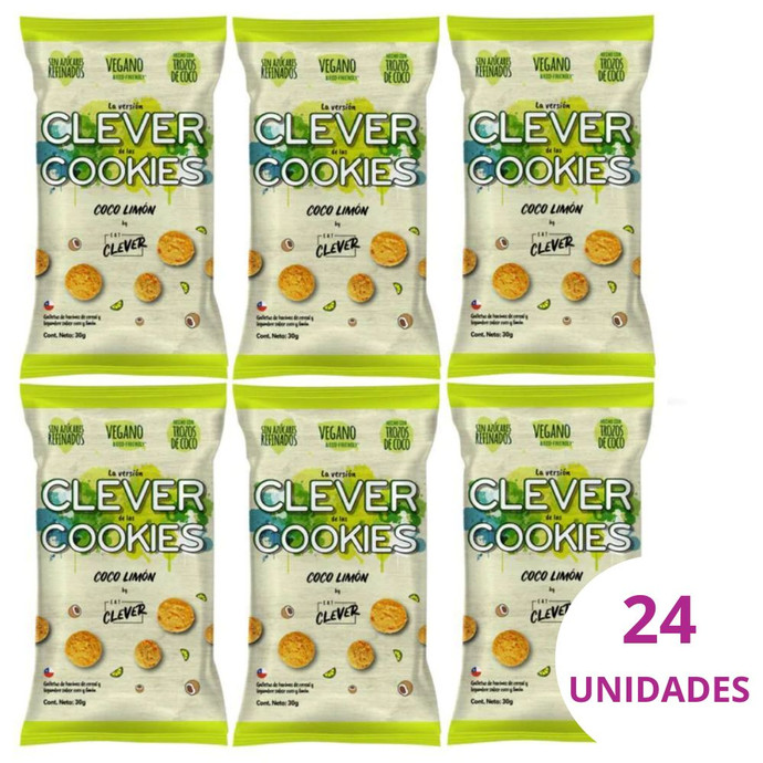 Pack 24 Galletas Clever Cookies Limòn Coco - 30 Grs - 24 UNIDADES.jpg