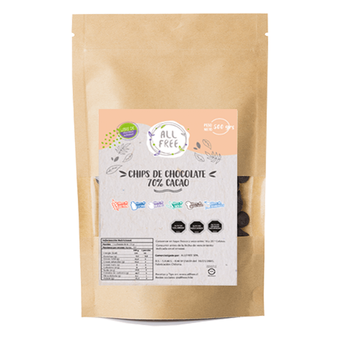 Allfree Chips de Chocolate 70% Cacao Sin Gluten - 500grs - chips 70% 500 grs grande.png