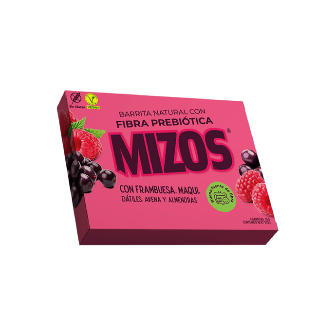 Mizos Caja de 4 Barritas Naturales  Frambuesa Maqui con Fibra Prebiótica - 35 grs c/u - Diseño sin título - 2025-07-31T181024.132.png