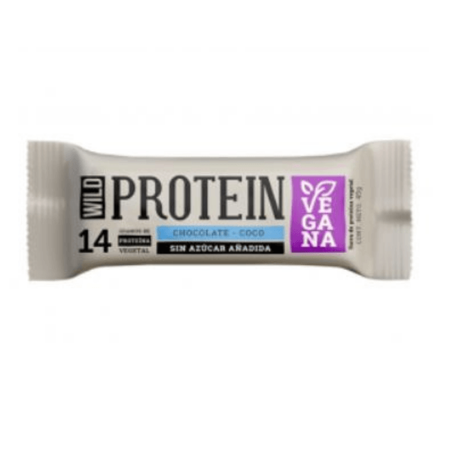 Wild Protein Bar Vegana Chocolate Coco (14 grs de Proteina) - 45 grs  - Diseño sin título (35).png