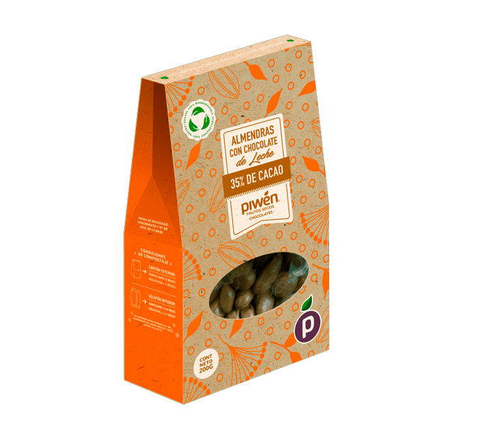 Almendras con Chocolate de Leche - 200 grs - Almendras bañadas con chocolate con leche.png