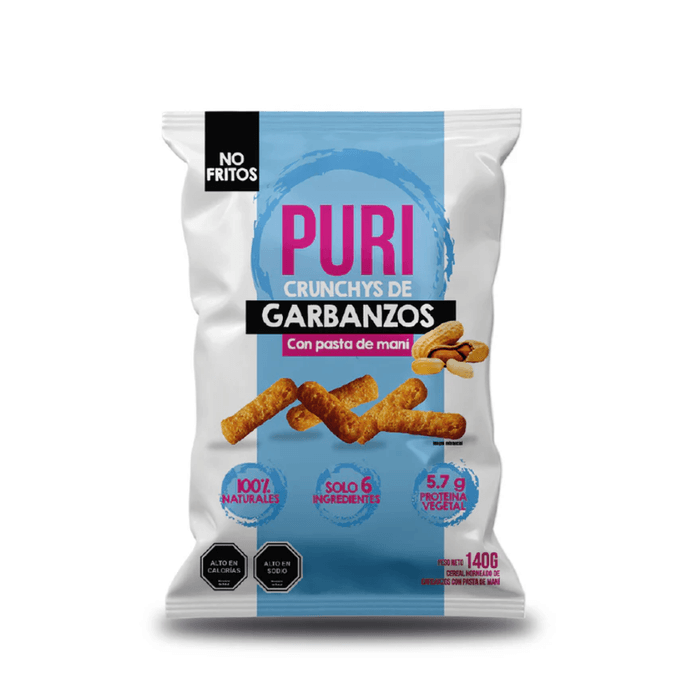 Crunchys de Garbanzos con Pasta de Maní PuriSnacks - 140 grs - Diseño sin título - 2025-06-19T101953.755.png