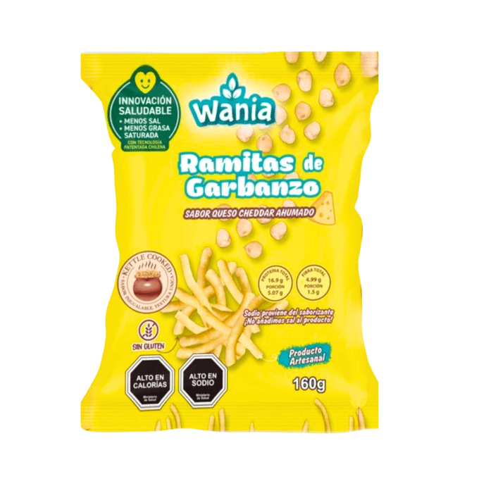 Wania Ramitas de Garbanzo Queso Cheddar Ahumado - 160 grs - Diseño sin título - 2025-09-03T134434.303.png