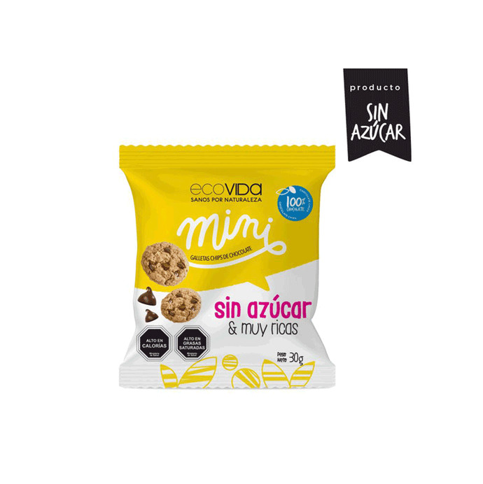 Ecovida Mini Galletas Chips de Chocolate Sin Azúcar - 30 grs - minichips_1.jpg