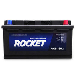 BATERIA GLOBAL/ROCKET AGM DIN L4 80AH 800CCA EN POSITIVO DERECHO TERMINAL STANDARD START STOP