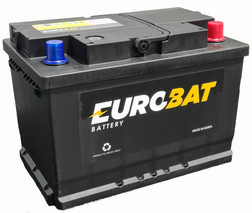 BATERIA EUROBATT DIN L3 72Ah 660CCA EN POSITIVO DERECHO TERMINAL SAE STANDARD