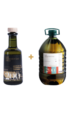 Pack Aceite de oliva Extra Virgen Las 200 Blend 5 lt + Trufa Negra 250 ml - Aceite de oliva bidon   trufa negra.png