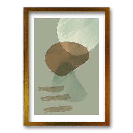 Cuadro Verde 4 figuras pastel