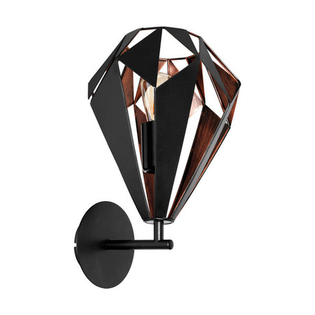 Aplique Carlton Negro- Cobre
