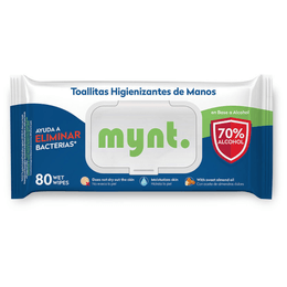 TOALLITAS HIGIENIZANTES PARA MANOS Y SUPERFICIES 80 WIPES 