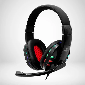Audífonos Monster Gamer Rgb Negros Led - vista alternativa