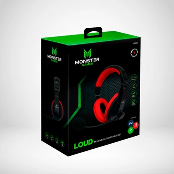 Audífono Monster Games 550 Rojo Ps4/xbox/switch/pc
