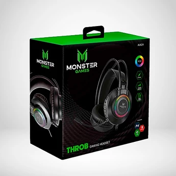 AUDIFONO GAMER RGB MONSTER THROB PC/PS4/SWITCH