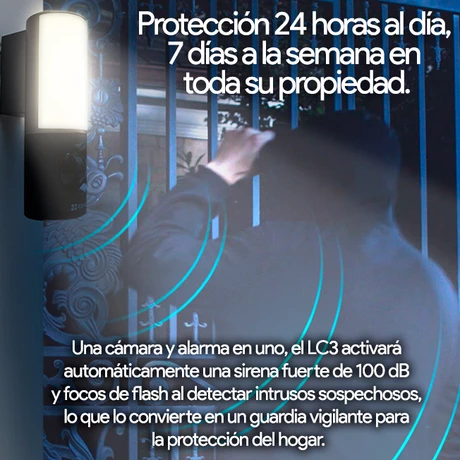 LC3  Cámara de seguridad con iluminación inteligente - vista alternativa