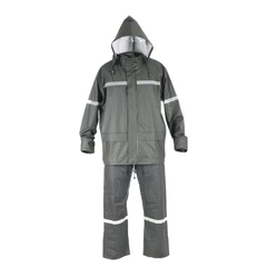 TRAJE SEALTOP PU/PVC ANTIÁCIDO VERDE CON CINTA REFLECTANTE SIBERIA