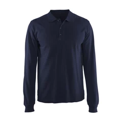 POLERA PIQUE AZUL MANGA LARGA KUMEN