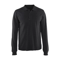 POLERA PIQUE NEGRO MANGA LARGA KUMEN