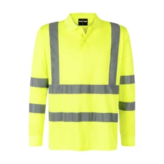 POLERA PIQUE HI VIS MANGA LARGA AMARILLO KUMEN