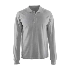 POLERA PIQUE GRIS MANGA LARGA KUMEN