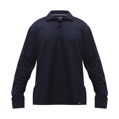 POLERA WAFFLE MANGA LARGA AZUL KUMEN
